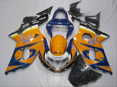 Billigste Suzuki GSXR 600 Motorrad Verkleidung 2001-2003 - Orange Blau Schwarz Corona Extra
