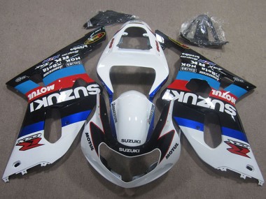 Billigste Suzuki GSXR 600 Motorrad Verkleidung 2001-2003 - Weiss Blau Rot Schwarz Motul