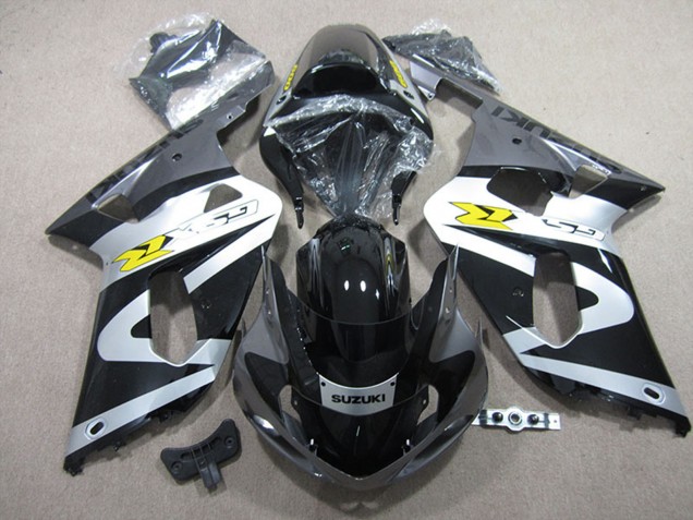 Billigste Suzuki GSXR 600 Motorrad Verkleidung 2001-2003 - Schwarz Weiss