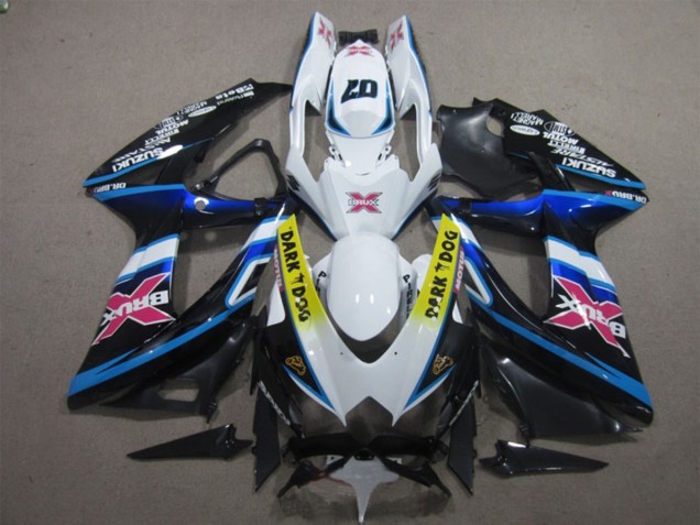 Billigste Suzuki GSXR 600 Motorrad Verkleidung 2008-2010 - Weiss Blau Schwarz Gelb Dunkel Dog Rosa X