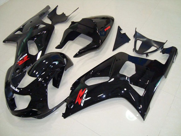 Billigste Suzuki GSXR 750 Motorrad Verkleidung 2001-2003 - Glanzendes Schwarz