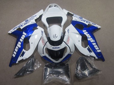 Billigste Suzuki GSXR 750 Motorrad Verkleidung 2001-2003 - Weiss Blau Motul Jordan
