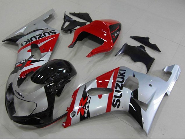 Billigste Suzuki GSXR 750 Motorrad Verkleidung 2001-2003 - Rot Silber Schwarz