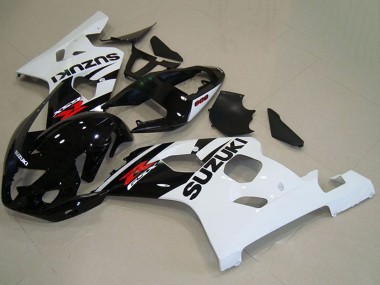 Billigste Suzuki GSXR 750 Motorrad Verkleidung 2004-2005 - Glanzendes Schwarz Weiss Rot