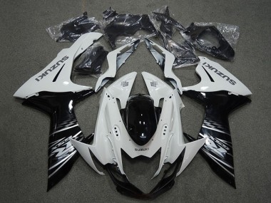 Billigste Suzuki GSXR 750 Motorrad Verkleidung 2011-2024 - Weiss Schwarz