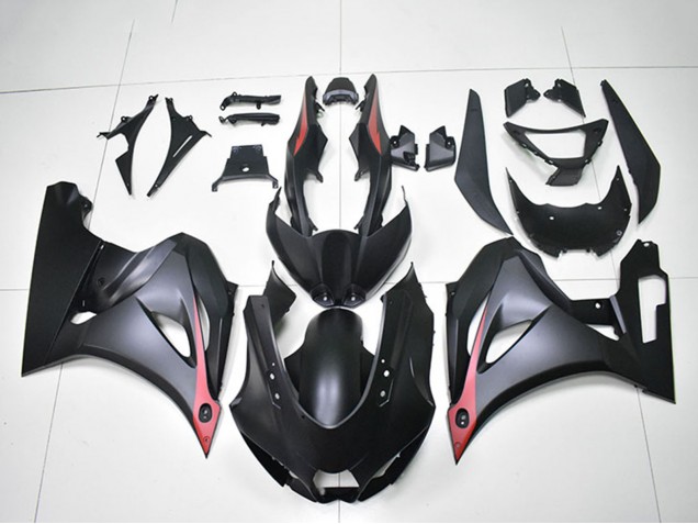 Billigste Suzuki GSXR 1000 Motorrad Verkleidung 2017-2024 - Matt Schwarz Rot