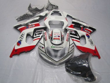Billigste Suzuki GSXR 1000 Motorrad Verkleidung 2000-2002 - Weiss Rot Schwarz Rizoma Playboy