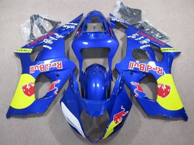 Billigste Suzuki GSXR 1000 Motorrad Verkleidung 2003-2004 - Blau Gelb Red Bull
