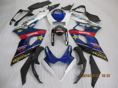 Billigste Suzuki GSXR 1000 Motorrad Verkleidung 2005-2006 - Blau Weiss Rot Schwarz RockStar