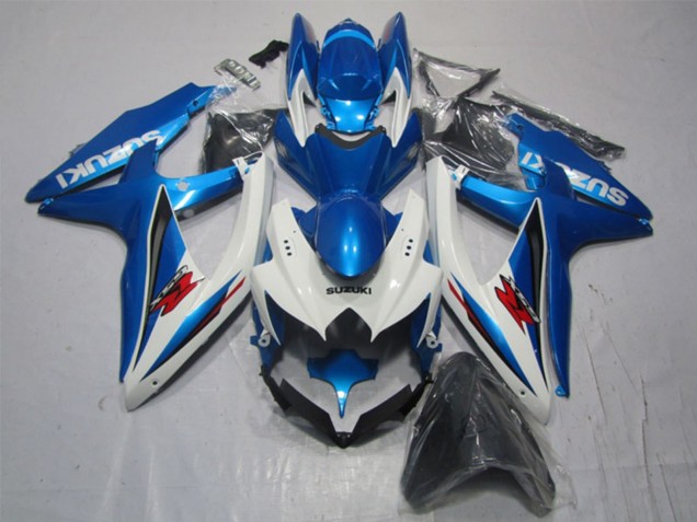 Billigste Suzuki GSXR 1000 Motorrad Verkleidung 2007-2008 - Weiss Blau Rot