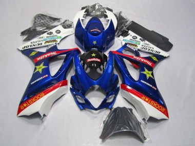 Billigste Suzuki GSXR 1000 Motorrad Verkleidung Kit 2007-2008 - Weiss Blau Rot Schwarz RockStar