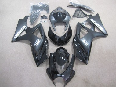 Billigste Suzuki GSXR 1000 Motorrad Verkleidung 2007-2008 - Glanzendes Schwarz Matt Schwarz
