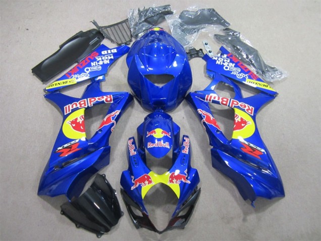 Billigste Suzuki GSXR 1000 Motorrad Verkleidung 2007-2008 - Blau Gelb Schwarz Red Bull
