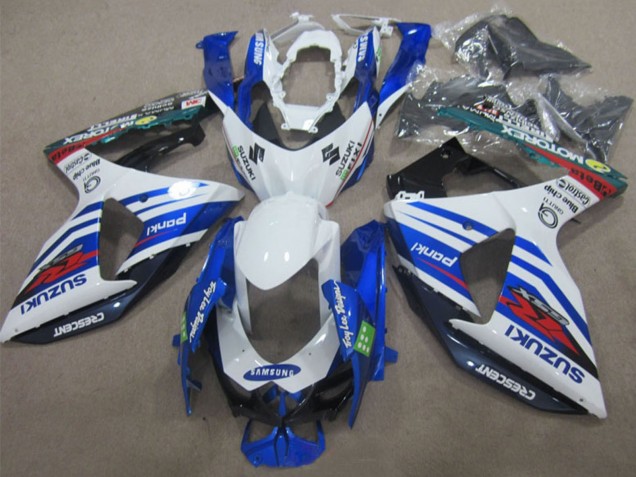 Billigste Suzuki GSXR 1000 Motorrad Verkleidung 2009-2016 - Weiss Blau Rot Samsung