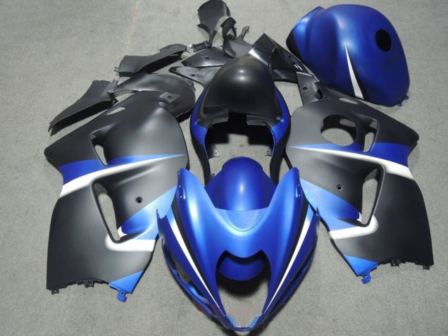 Billigste Suzuki GSXR 1300 Hayabusa Motorrad Verkleidung 1996-2007 - Blau Weiss Matt Schwarz