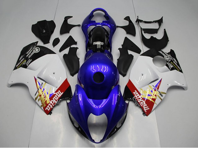 Billigste Suzuki GSXR 1300 Hayabusa Motorrad Verkleidung 1996-2007 - Blau Weiss