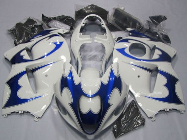 Billigste Suzuki GSXR 1300 Hayabusa Motorrad Verkleidung Kit 1996-2007 - Weiss Blau
