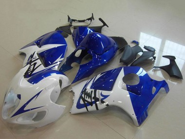Billigste Suzuki GSXR 1300 Hayabusa Motorrad Verkleidung 1996-2007 - Weiss Blau