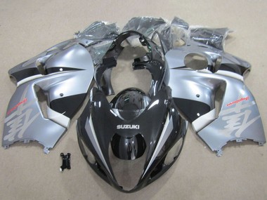 Billigste Suzuki GSXR 1300 Hayabusa Motorrad Verkleidung 1996-2007 - Matt Schwarz Silber