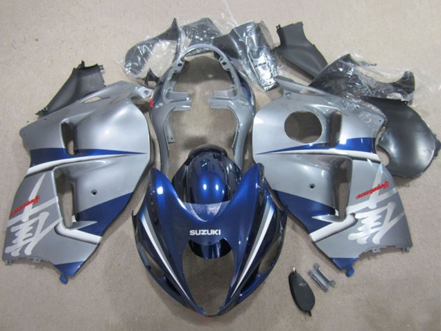 Billigste Suzuki GSXR 1300 Hayabusa Motorrad Verkleidung 1996-2007 - Silber Blau