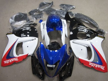 Billigste Suzuki GSXR 1300 Hayabusa Motorrad Verkleidung 2008-2020 - Weiss Blau Rot Makita