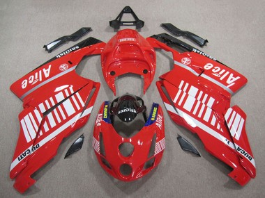 Billigste Ducati 749 999 Motorrad Verkleidung 2005-2006 - Rot Weiss Glanzendes Schwarz Alice Sundisk