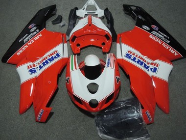 Billigste Ducati 749 999 Motorrad Verkleidung 2003-2004 - Weiss Rot Glanzendes Schwarz Parts Unlimited