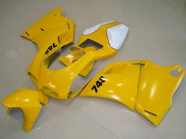 Billigste Ducati 748 Motorrad Verkleidung 1993-2005 - Weiss Gelb