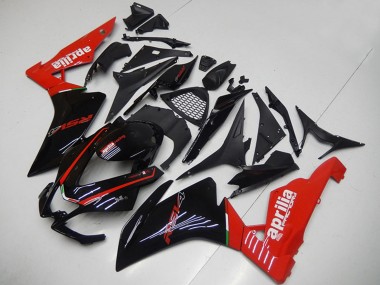Billigste Aprilia RSV4 1000 Motorrad Verkleidung 2009-2015 - Glanzendes Schwarz Rot