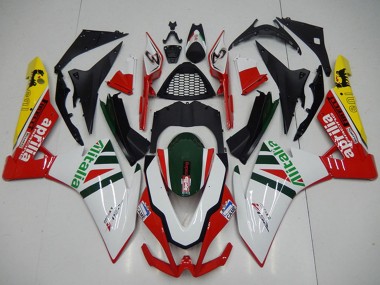Billigste Aprilia RSV4 1000 Motorrad Verkleidung 2009-2015 - Weiss Rot Grun Gelb Schwarz Alitalia