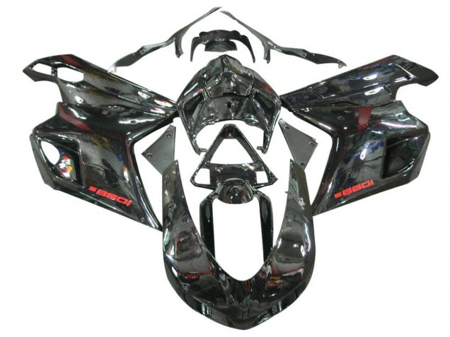Billigste Ducati 1098 Motorrad Verkleidung 2007-2014 - Glanzendes Schwarz