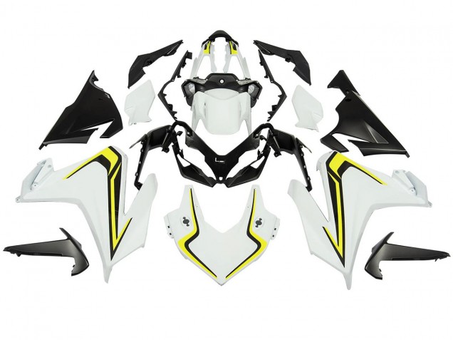 Billigste Honda CBR500R Motorrad Verkleidung 2022-2023 - Weiss Neon Gelb Matt Schwarz
