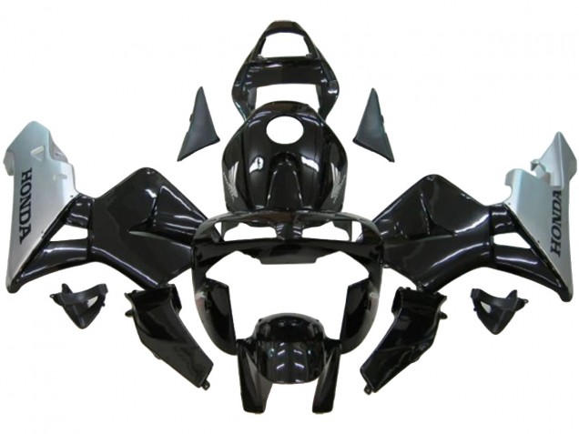 Billigste Honda CBR600RR Motorrad Verkleidung 2003-2004 - Silber Glanzendes Schwarz