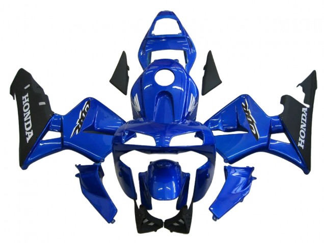 Billigste Honda CBR600RR Motorrad Verkleidung 2003-2004 - Blau Matt Schwarz