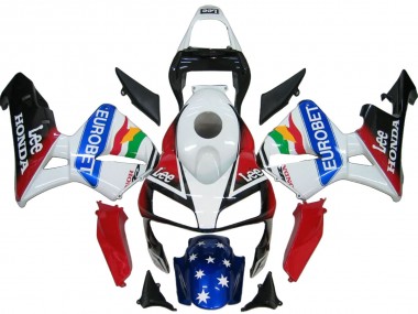 Billigste Honda CBR600RR Motorrad Verkleidung 2003-2004 - Weiss Rot Blau Glanzendes Schwarz EuroBet
