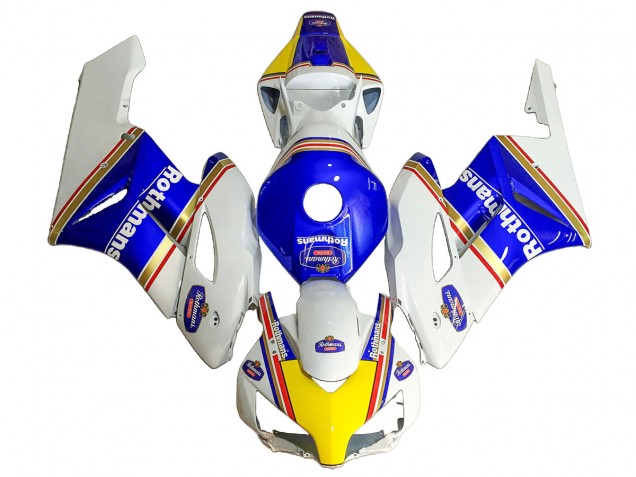 Billigste Honda CBR1000RR Motorrad Verkleidung 2004-2005 - Weiss Blau Gelb Rothmans