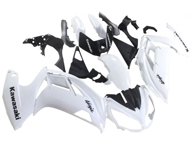 Billigste Kawasaki EX650 Motorrad Verkleidung 2012-2016 - Weiss Schwarz