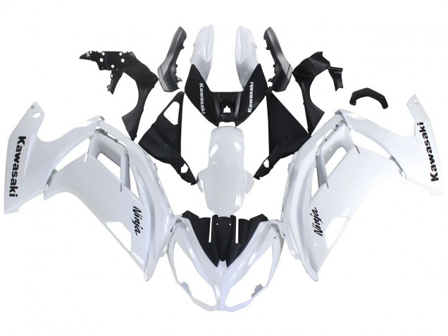 Billigste Kawasaki EX650 Motorrad Verkleidung 2012-2016 - Weiss Schwarz