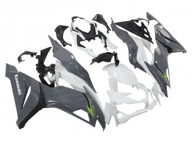 Billigste Kawasaki ZX6R Motorrad Verkleidung 2019-2022 - Weiss Grau Grun