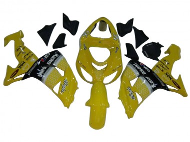 Billigste Kawasaki ZX10R Motorrad Verkleidung 2006-2007 - Gelb Silber Schwarz Elf