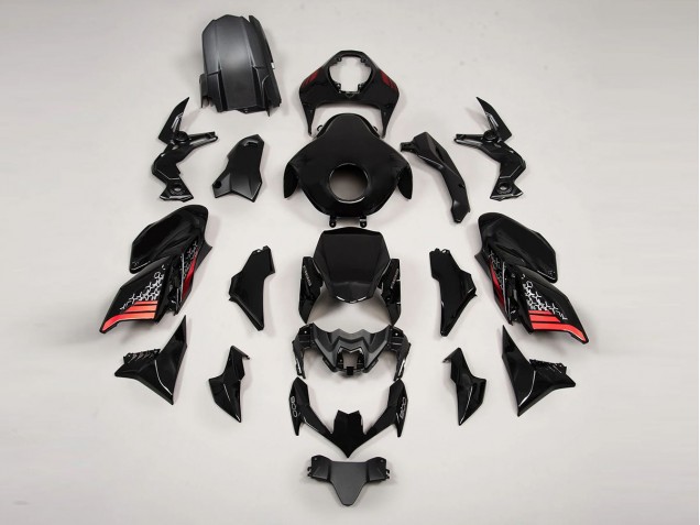 Billigste Kawasaki Z900 Motorrad Verkleidung 2020-2024 - Schwarz Rot