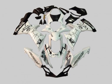 Billigste Suzuki GSXR 600/750 Motorrad Verkleidung 2011-2024 - Weiss Schwarz Alstare Corona Extra Motul