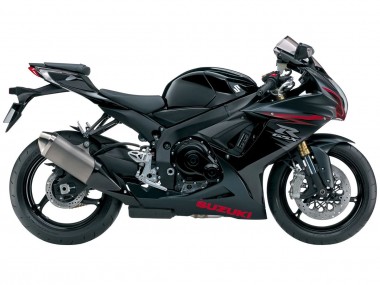 Billigste Suzuki GSXR 600/750 Motorrad Verkleidung 2011-2024 - Matt Schwarz Rot