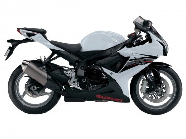 Billigste Suzuki GSXR 600/750 Motorrad Verkleidung 2011-2024 - Weiss Schwarz
