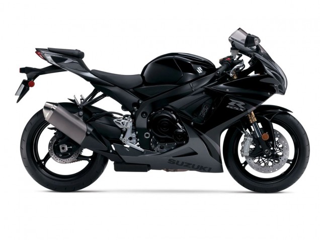 Billigste Suzuki GSXR 600/750 Motorrad Verkleidung 2011-2024 - Glanzendes Schwarz
