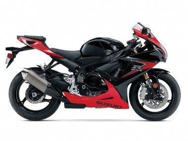 Billigste Suzuki GSXR 600/750 Motorrad Verkleidung 2011-2024 - Rot Glanzendes Schwarz
