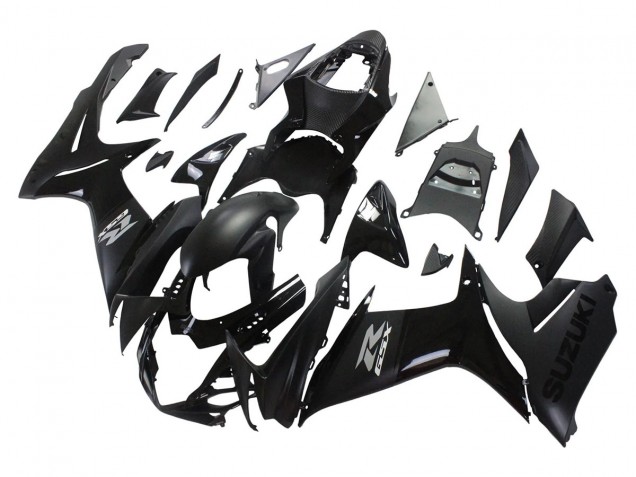 Billigste Suzuki GSXR 600/750 Motorrad Verkleidung 2011-2024 - Matt Schwarz Glanzendes Schwarz
