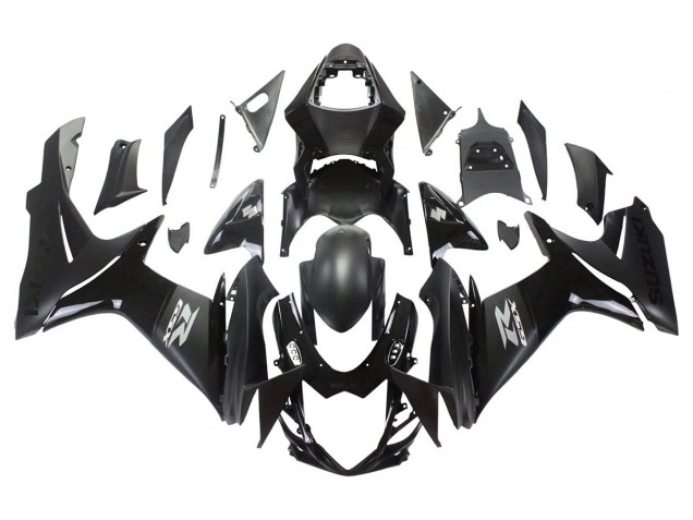 Billigste Suzuki GSXR 600/750 Motorrad Verkleidung 2011-2024 - Matt Schwarz Glanzendes Schwarz