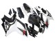 Billigste Suzuki GSXR 600/750 Motorrad Verkleidung 2006-2007 - Schwarz Weiss Carbonfaser Stil