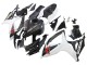 Billigste Suzuki GSXR 600/750 Motorrad Verkleidung 2006-2007 - Schwarz Weiss Carbonfaser Stil